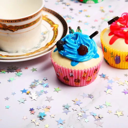 Miniatura 5 de Hestya Confeti de 60 g de estrella con purpurina, confeti de mesa de papel metálico para Navidad, fiesta, boda, festival, decoraciones