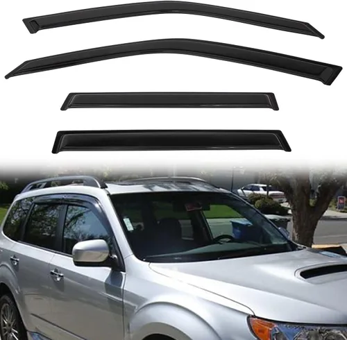 Miniatura 11 de Protectores de lluvia compatibles con modelos Trailblazer/GMC Envoy 2002-2009 para 5 pasajeros, visera de ventana lateral, deflector de viento