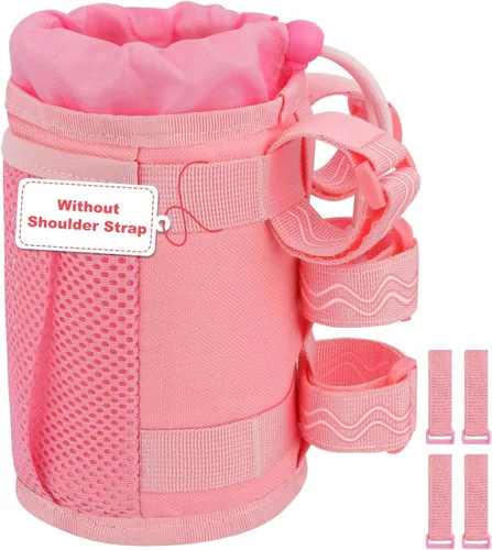 Miniatura 10 de WUVOP Soporte para Tazas de Bicicleta, Soporte para Botella de Agua de Manillar para Bicicletas con Bolsillos de Malla, Jaula Universal para Botella