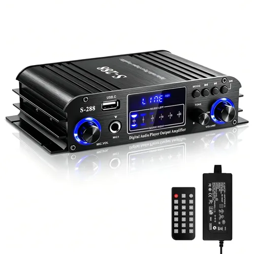 Miniatura 9 de Receptores de amplificador de audio Bluetooth 5.0-AK45 HiFi Stereo Mini Amplificador de Potencia RMS 40W x 2 Máx. 600W 2.0 Canal Componentes