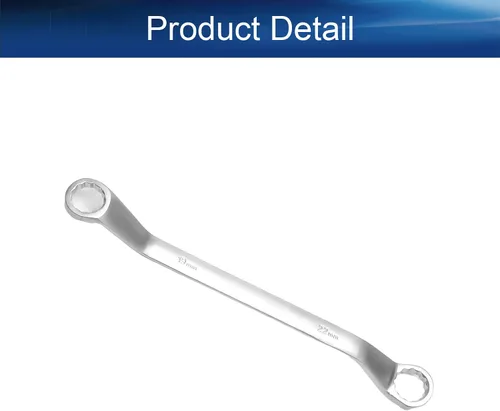 Miniatura 4 de Auniwaig Llave métrica de 0.748 in x 0.866 in de 12 puntos de compensación de doble caja cromada con bolsa rodante Cr-V 1 unidad