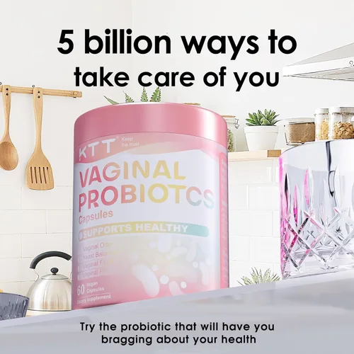 Miniatura 6 de KTT Probióticos vaginales fabricados en los Estados Unidos, equilibrio de pH para mujeres, 5 mil millones de UFC para mujer, probióticos