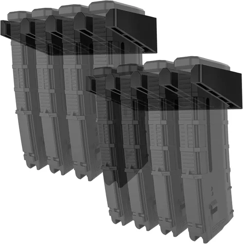 Miniatura 8 de Soporte de pared PMAG estándar de ABS sólido 6X, soporte de mag, estante de almacenamiento de revistas caseras Negro