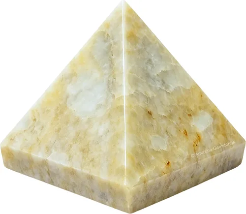 Miniatura 18 de Piedras Curativas de Cristal de Pirámide de Cuarzo Claro de Amazing Gemstone - Figura de Gran Pirámide de 2" de Piedra Natural para Meditación