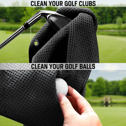 Miniatura 6 de ERHACHAIJIA Best Dad by Par - Toalla de golf bordada con clip. Divertidos accesorios de golf retro regalos para hombres, amantes del golf, papá