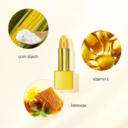 Miniatura 6 de Lápiz labial dorado, terciopelo nude, rojo y rosa, no se mancha, de alto pigmento, no se decolora, suave, de larga duración, taza antiadherente, #1