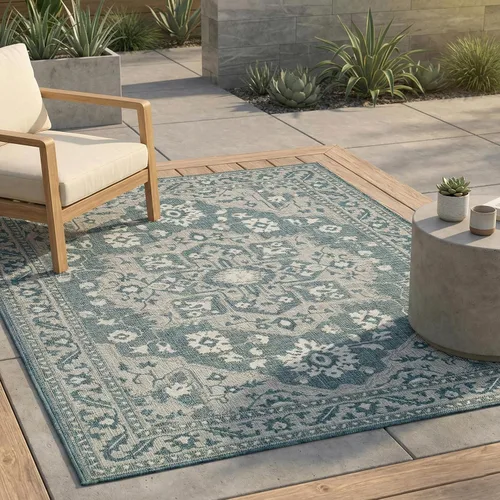 Miniatura 21 de FH Home Alfombra plana tejida para exteriores, impermeable, fácil de limpiar, resistente a las manchas, hilo de polipropileno de alta calidad