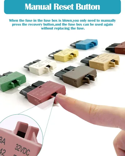 Miniatura 3 de Kit surtido de fusibles ATC ATO automotrices de bajo perfil para coche, fusibles resettables 3A 5A 7.5A 10A 15A 20A 25A 30A, fusibles estándar