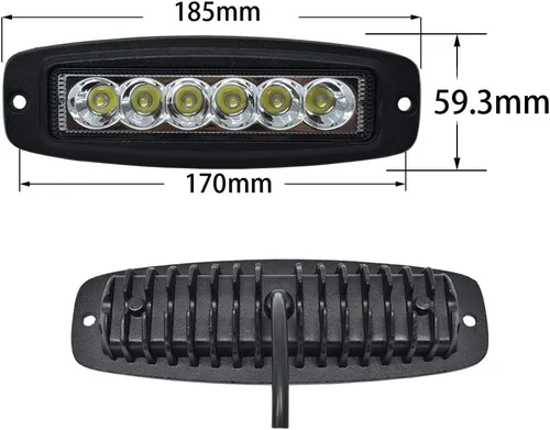 Miniatura 3 de Luces LED de montaje empotrado de 7 pulgadas y 18 W, luces de conducción LED, luz de trabajo de parachoques, haz de inundación, luz de conducción