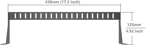 Miniatura 4 de Paquete de 2 paneles horizontales de 1U para montaje en rack de 19 pulgadas, para administración de cables, panel de barra transversal, color negro