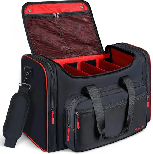 Mancro Bolsa acolchada para tenis, regalos para zapatillas de deporte, bolsas de viaje para zapatos, 4 pares con bolsillo aislado y correa para el