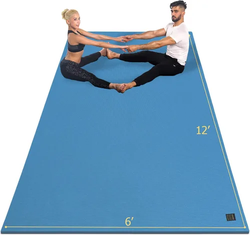 Miniatura 15 de GXMMAT Large Yoga Mat 12'x6'/10'x6'/6'x8'(7mm), Extra Thick Workout Mats for Home Gym Flooring, Ultra Comfortable Non-Slip Quick Resilient Barefoot