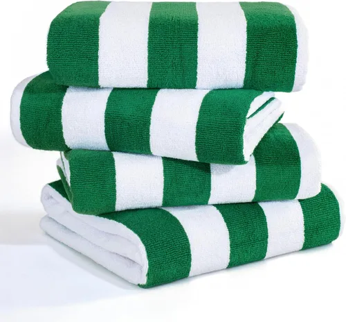 Miniatura 18 de American Soft Linen Cabana - Toallas de playa a rayas, 30 x 60 pulgadas, 4 piezas, toallas de piscina de gran tamaño, secado rápido, sin arena, Beige