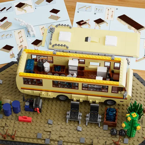 Miniatura 5 de Breaking RV Adventure - Juego de construcción AFOL actualizado con escena clásica, compatible con Lego para adultos, regalo para adultos y fanáticos