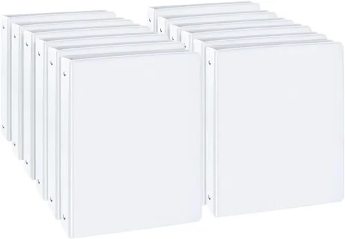 CIXILDTS Carpeta de anillos redondos de 1 pulgada, carpeta estándar de 3 anillos para papel tamaño carta, carpetas de vista de presentación, color