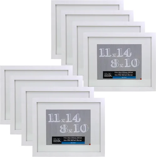 Miniatura 15 de Studio Decor Belmont portarretratos negro de 5 x 7 pulgadas con paspartú de 4 x 6 pulgadas, accesorios para colgar prefijados, pantalla horizontal
