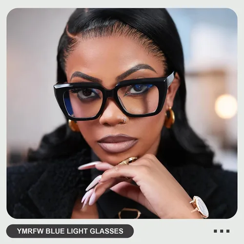 Miniatura 2 de Square Blue Light Blocking Glasses for Women Men Retro Style Computer TV Eyeglasses