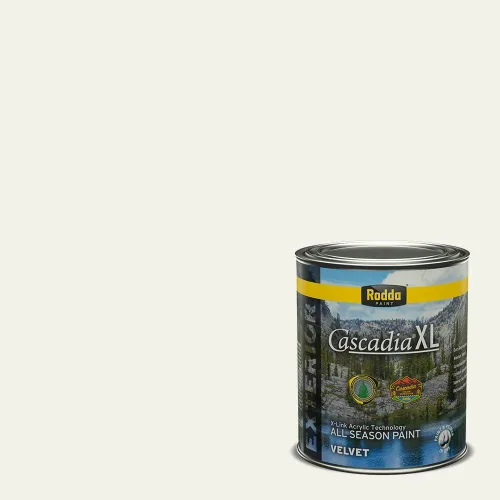 Miniatura 172 de Rodda Paint CASCADIA XL - Pintura e imprimación satinada para exteriores en uno, cuarto de galón, blanco abstracto