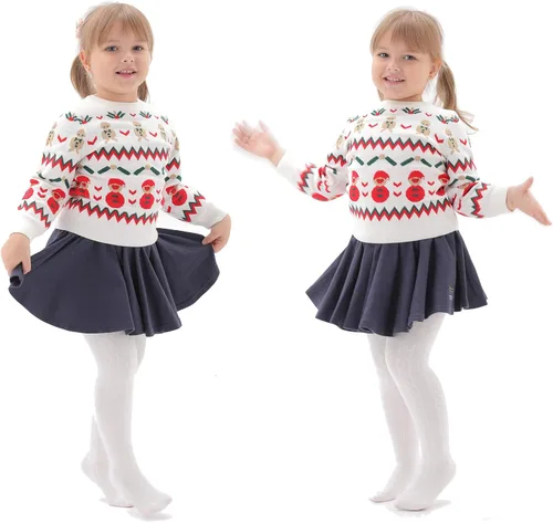 Miniatura 6 de Epeius - Leggings de punto trenzado gruesas para bebés o niñas medias de algodón para recién nacido y niñas pequeñas paquete de 3 4 5 y 6