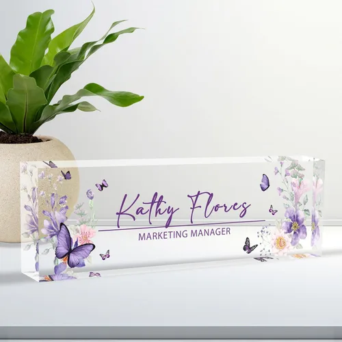 Miniatura 39 de Placa de Nombre Personalizada para Escritorio, Placa de Nombre de Escritorio Personalizada, Placa de Nombre Acrílica Personalizada para Oficina