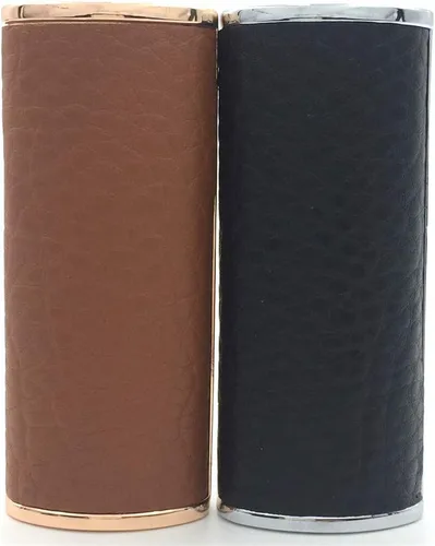 Juego de 2 piezas de cuero de metal más ligero caso cubierta titular para BIC tamaño completo encendedor J6