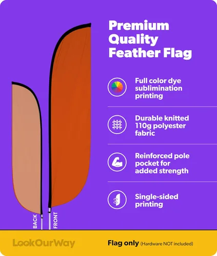Miniatura 2 de LookOurWay - Bandera de plumas con temática de campamento y cuidado de niños, 12 pies (herramientas no incluidas)