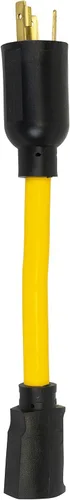 Miniatura 10 de Cable divisor Y de 2 tomas de salida de generador Southwire - Convierte un enchufe único a dobles tomas de salida de 15A - Enchufes moldeados