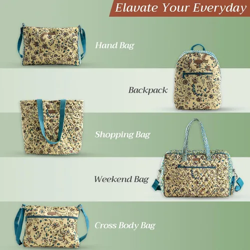 Miniatura 6 de Maison d' Hermine - Bolsa de lona de algodón reutilizable para mujeres, con asa para el hombro, bolsas a granel para compras y viajes