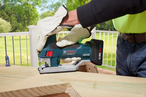 Miniatura 8 de Bosch GST18V-60BCN 18V Herramienta de sierra caladora sin cepillo con asa de barril conectada, 3,800 SPM, luz LED, cambio de hoja sin herramientas