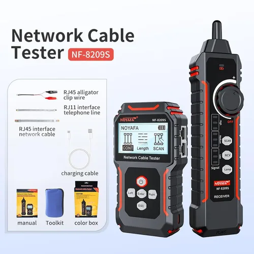Miniatura 8 de NOYAFA NF-8209S Probador de Cables de Red Avanzado Actualizado con PoE y NCV, Prueba de Longitud de Cable, Parpadeo de Puerto, Rastreador de Cables