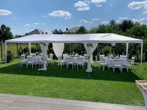 Miniatura 3 de Quictent toldo para fiestas de 10 x 30 pies, carpa para bodas, cenador con paredes laterales extraíbles y elegante iglesia