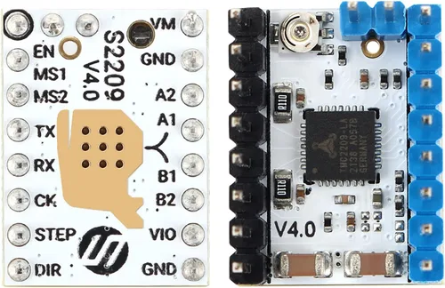 Miniatura 2 de FYSETC Piezas de impresora 3D, 5 unidades de actualización Stepstick silencio S2209 V4.0 controlador de motor paso a paso modo UART con disipador