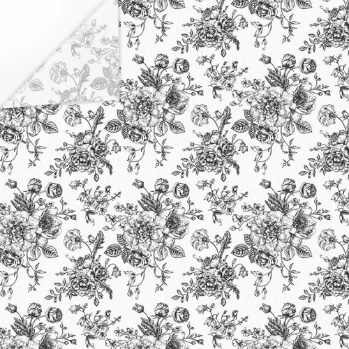 JarThenaAMCS 100 hojas de papel de seda floral negro chinoiserie, papel de regalo de flores vintage, papel decorativo para manualidades, cumpleaños,