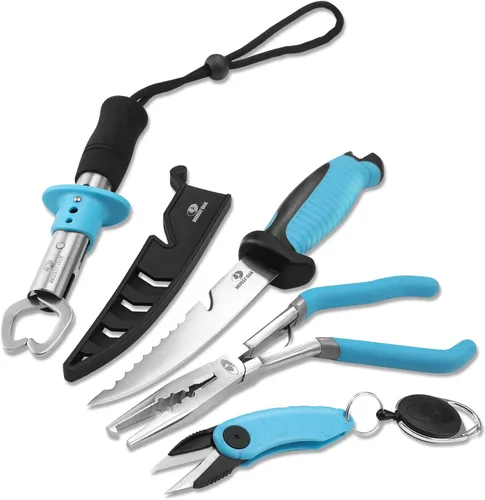 Miniatura 10 de Mossy Oak Fishing Tools Kit- Fishing Plier, Fish Lip Gripper, Multifunctional Fishing Hook Remover with Lanyards Sheath, Saltwater Resistant Fishing