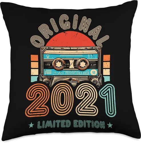 Miniatura 4 de Retro Limited Edition 2021 Cassette Tape 5th Birthday Throw Pillow
