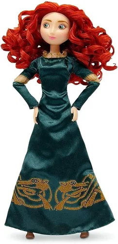 Miniatura 5 de Disney Store Muñeca Clásica de Princesa para Niña (Mérida), 11 Pulgadas, Incluye Cepillo con Detalles Moldeados, Juguete Totalmente Posable