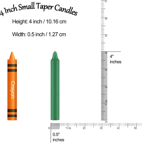 Miniatura 2 de Tobeape Spell Chime Candles 24 velas verdes, 4 pulgadas de alto, sin perfume, mini vela mágica cónica a granel para brujería, altar wiccano