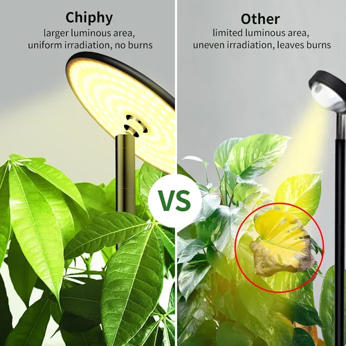 Miniatura 9 de chiphy Luz de crecimiento de espectro completo de 69 pulgadas para plantas de interior, temporizador de 4/8/12H, luces de planta de 40 W de alto