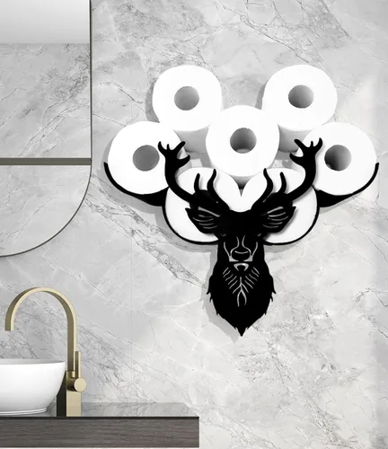 Miniatura 11 de Soportes de papel de metal de pulpo, divertidos soportes de almacenamiento de papel de animales negros para interiores y cocina, novedoso Pulpo 14.3