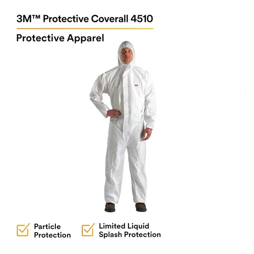 Miniatura 2 de 3M 4510Overoles desechables, L, Blanco, 25