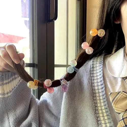 Miniatura 5 de Cheriswelry Cuentas acrílicas de color mixto para poni, espaciador suelto de plástico grueso, bolas de chicle, espaciador para pulseras, collares