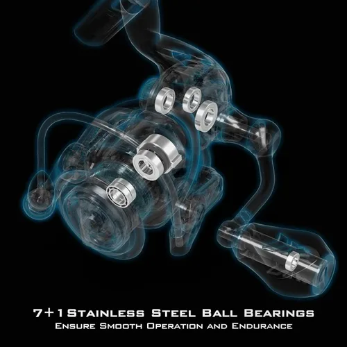 Miniatura 2 de KastKing Zephyr Spinning Reels – 7+1/6+1 BB – Carbon Fiber Drag – Stainless Steel Shaft – Aluminum & CNC Spool – Black/Green/Orange – Sizes 500/1000