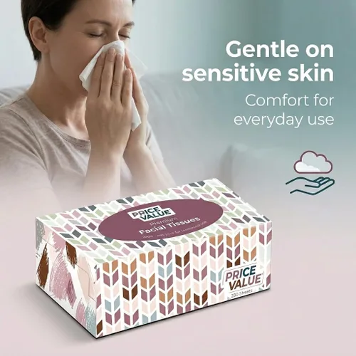 Miniatura 6 de Price Value Cajas de pañuelos faciales, 230 hojas por caja, 8 cajas. Premium suave, suave y duradero en una caja elegante, 1,840 hojas