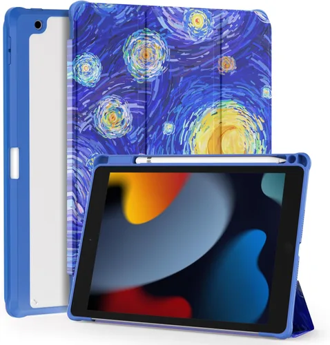 Miniatura 10 de OKP Funda para iPad de 9ª/8ª/7ª Generación (2021/2020/2019), Fundas para iPad de 10.2 pulgadas con Soporte Tríptico, Funda Delgada para iPad