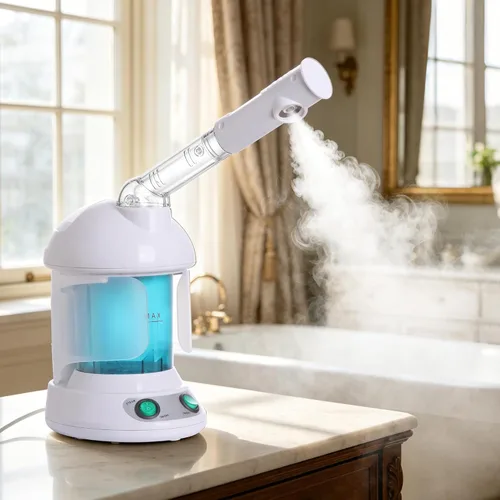 Miniatura 9 de SUPER DEAL Vaporizador de pelo PRO 3 en 1 multifunción con ozono, vaporizador facial con capucha y accesorio para terapia capilar y facial para uso