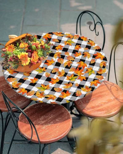 Miniatura 43 de Mantel Ajustable con Cola de Conejo de Pascua para Mesa Redonda, Cubierta de Mesa de Tulipán y Huevo de Primavera con Borde Elástico Impermeable