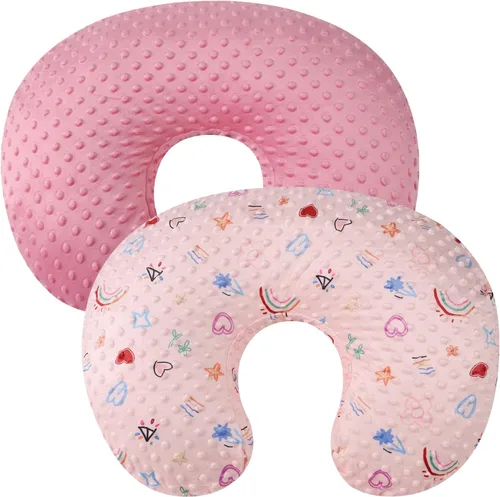 Miniatura 8 de Juego de fundas para almohada de lactancia con puntos, paquete de 2, fundas para almohada de lactancia, ultra suaves, compatibles con almohada Gris