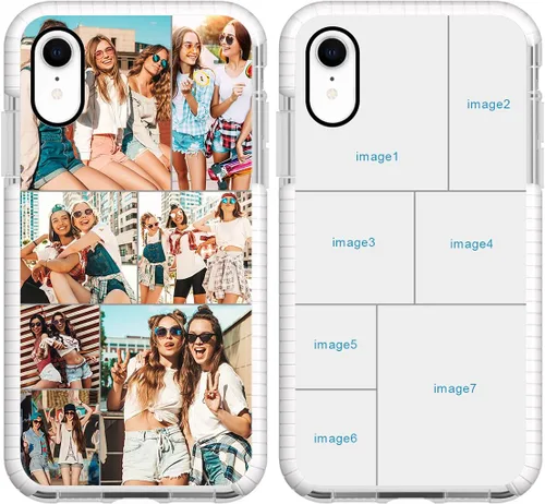 Miniatura 16 de Funda de teléfono personalizada para iPhone XR, diseño personalizado de fotos de collage de múltiples imágenes, resistente a los golpes, resistente