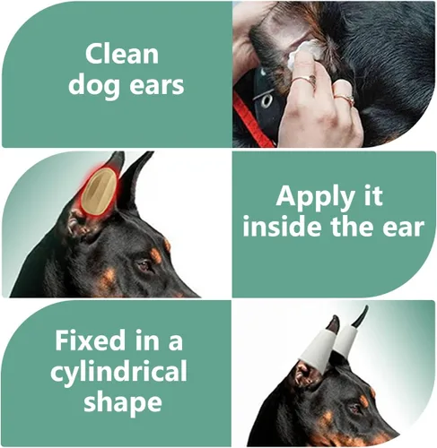 Miniatura 3 de Kit de 2 piezas de publicación de orejas de perro para Doberman Pinschers - Cinta para orejas de perro, herramienta de soporte para orejas con cinta