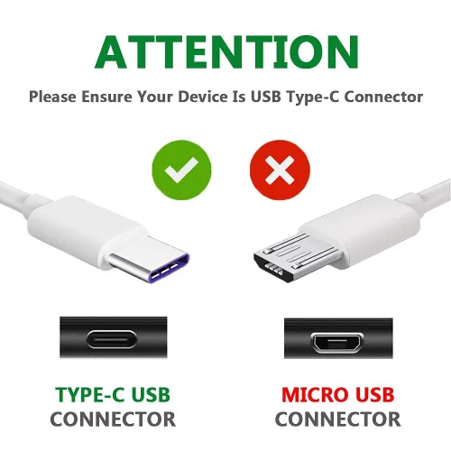 Miniatura 2 de Paquete de 2 cables de carga tipo C de 10 pies de largo, cable USB C para Samsung Galaxy S21 S20 S10 S10E S9 S8 Plus tipo C a A, cable de carga